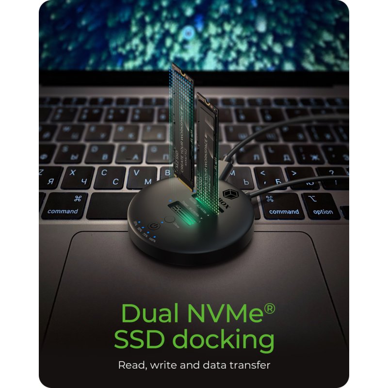 Docking- & Klonstation IcyBox 2x M.2 NVMe SSD