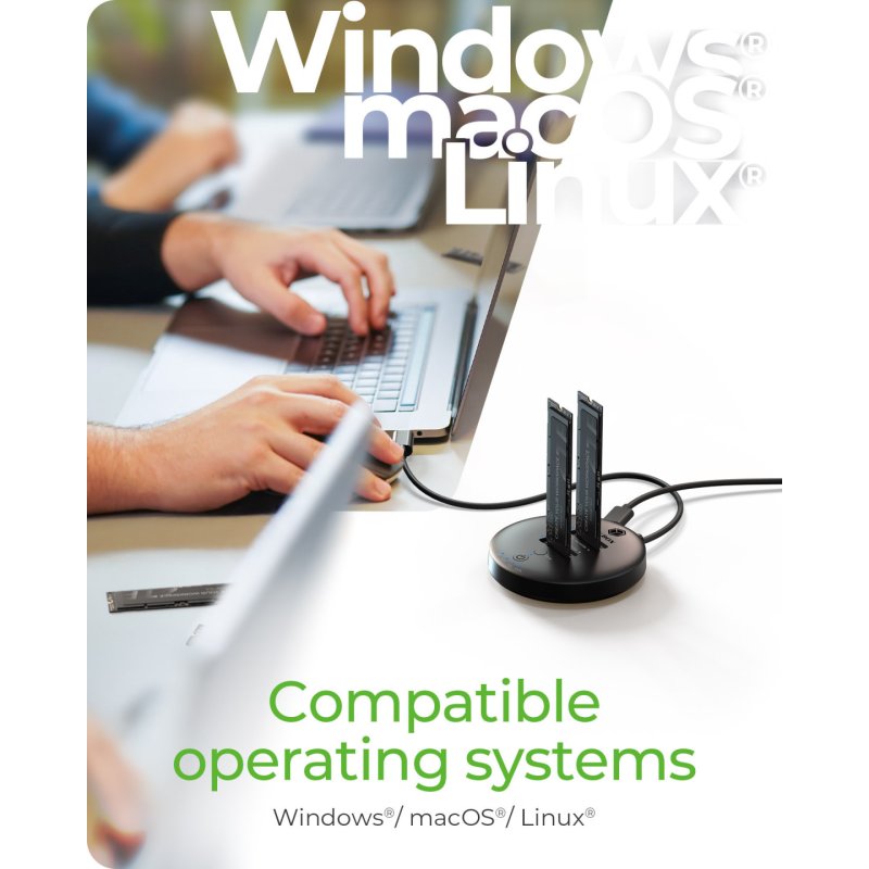 Docking- & Klonstation IcyBox 2x M.2 NVMe SSD