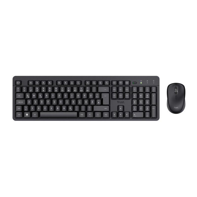 Trust TKM-360 keyboard Mouse included Office RF Wireless QWERTZ German Black