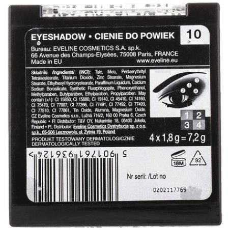 Eveline Quattro Eyeshadow Set - Pack of 10