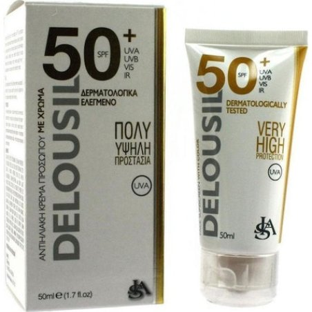 Delousil Silky Skin Face Sunscreen With Color Spf50 50ml