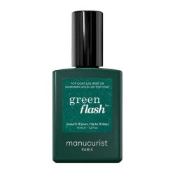 Green Flash Top Coat Shimmery Gold 15ml