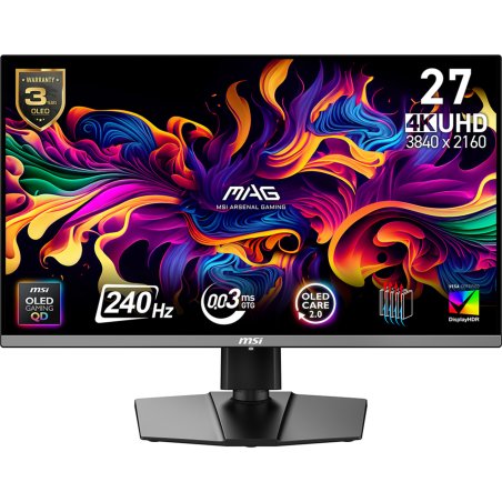 MSI MAG 272UP QD-OLED X24 écran plat de PC 67,3 cm (26.5") 3840 x 2160 pixels 4K Ultra HD Noir