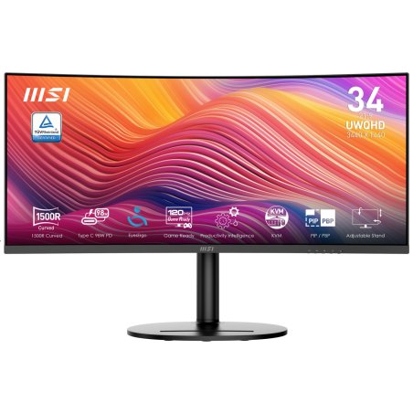MSI Modern MD342CQP écran plat de PC 86,4 cm (34") 3440 x 1440 pixels UltraWide Quad HD LCD Noir