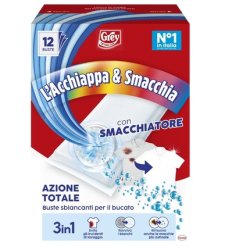 Grey L'Acchiappa & Smacchia 3in1 Total Action White Stain Remover Pack Of 12