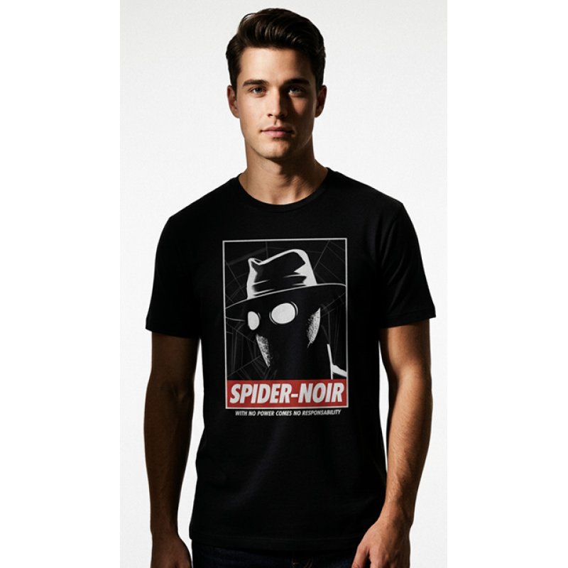 SPIDER-MAN NOIR - With no power comes nos responsability - T-Shirt (L)