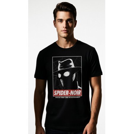 SPIDER-MAN NOIR - With no power comes nos responsability - T-Shirt (L)