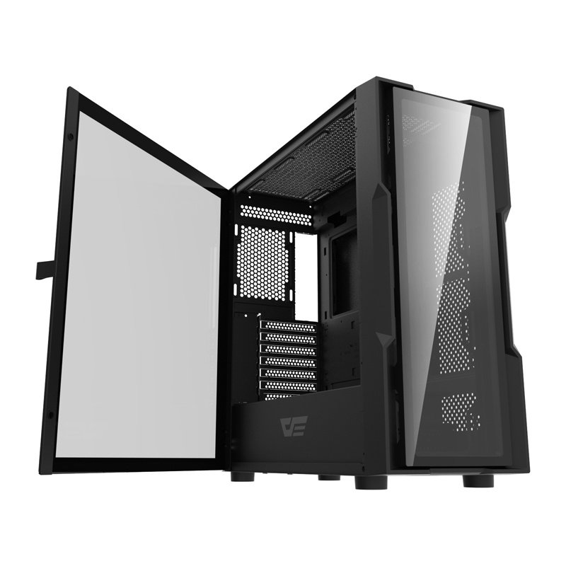 DARKFLASH DK431 Glass computer case (black)
