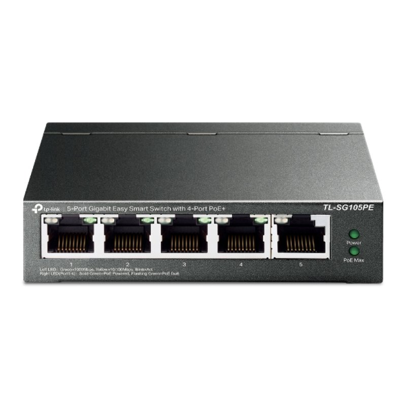 5-PRT GIGABIT EASY SMART SWITCH WITH 4-PORT POE 