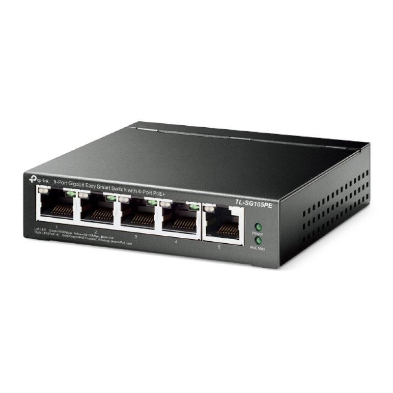 5-PRT GIGABIT EASY SMART SWITCH WITH 4-PORT POE 