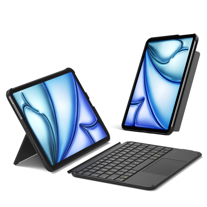 Inateck Ultraleichte Tastaturhülle, schwarz für iPad 11" (A16 2025), iPad 10, iPad Air 11" M3/M2 (2025/2024), iPad