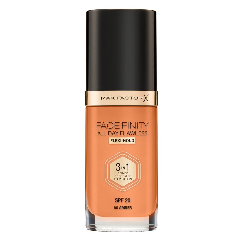 Max Factor Facefinity 3-in-1 All Day Flawless Liquid Foundation SPF 20 90 Amber 30ml