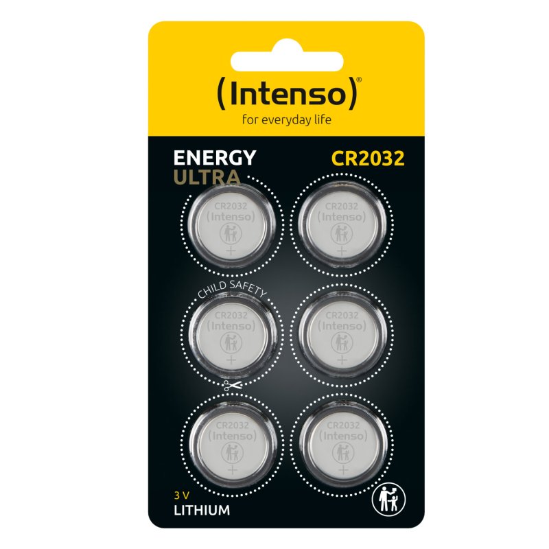 Intenso CR 2032 Energy 6er Blister - CR2032 - 220 mAh Batterie à usage unique Lithium-Manganese Dioxide (LiMnO2)