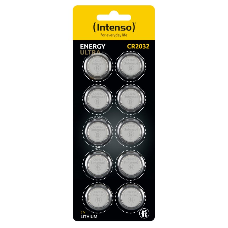 Intenso Lithium Knopfzellen Energy Ultra CR 2032 10er Blister