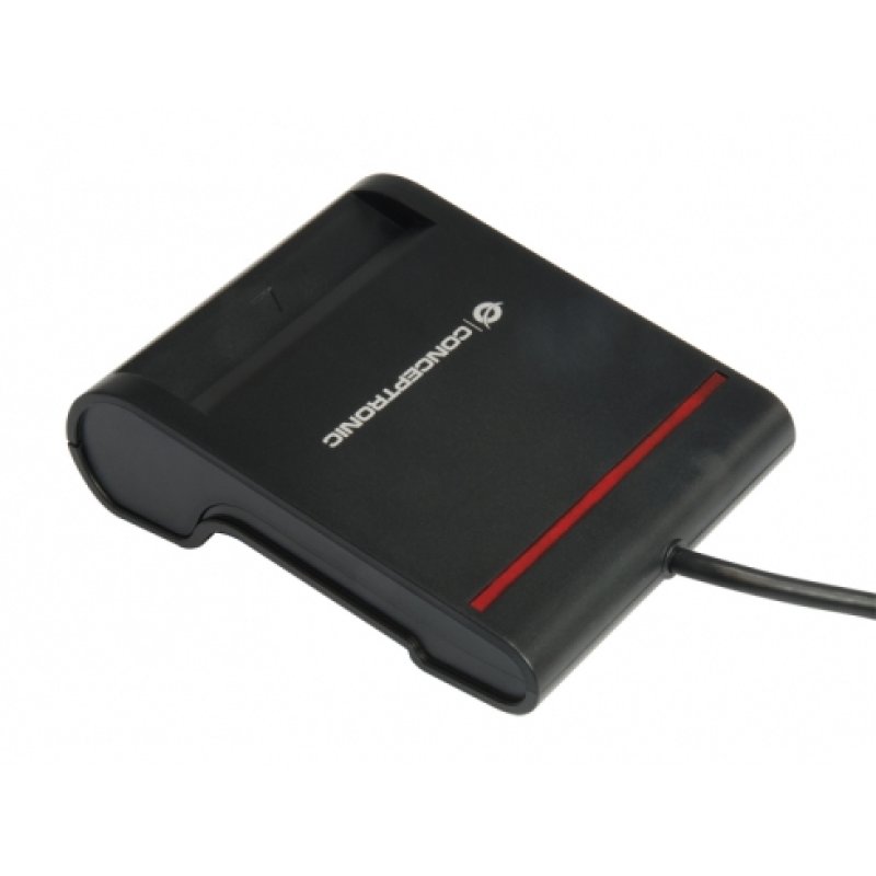 Conceptronic SCR01B lecteur de cartes à puce USB USB 2.0 Noir