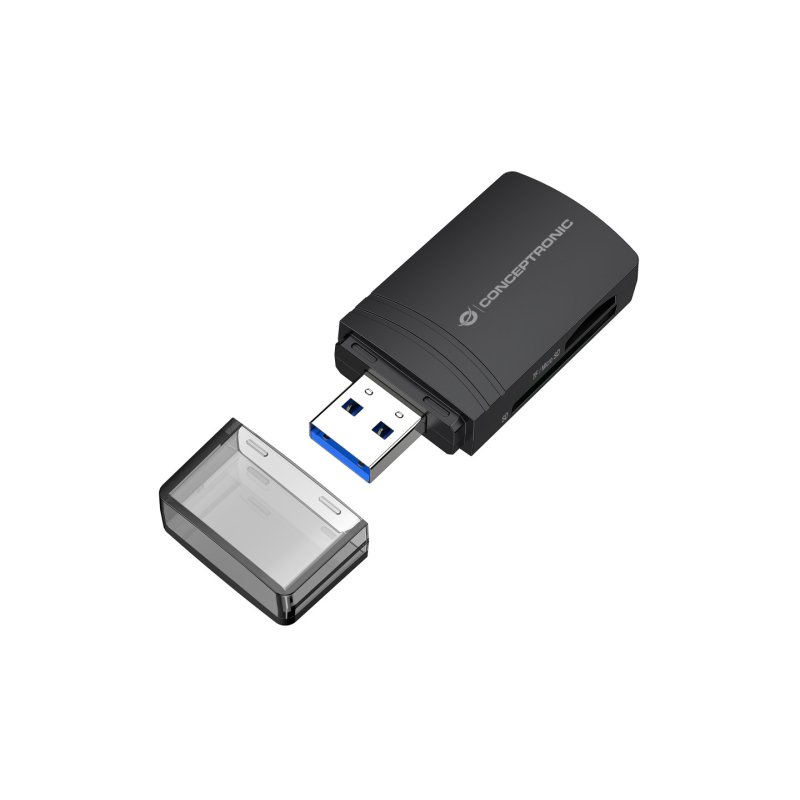 Conceptronic BIAN06B SD TF/MicroSD 4.0 Card Reader, UHS-II, USB 3.0, 5Gbps