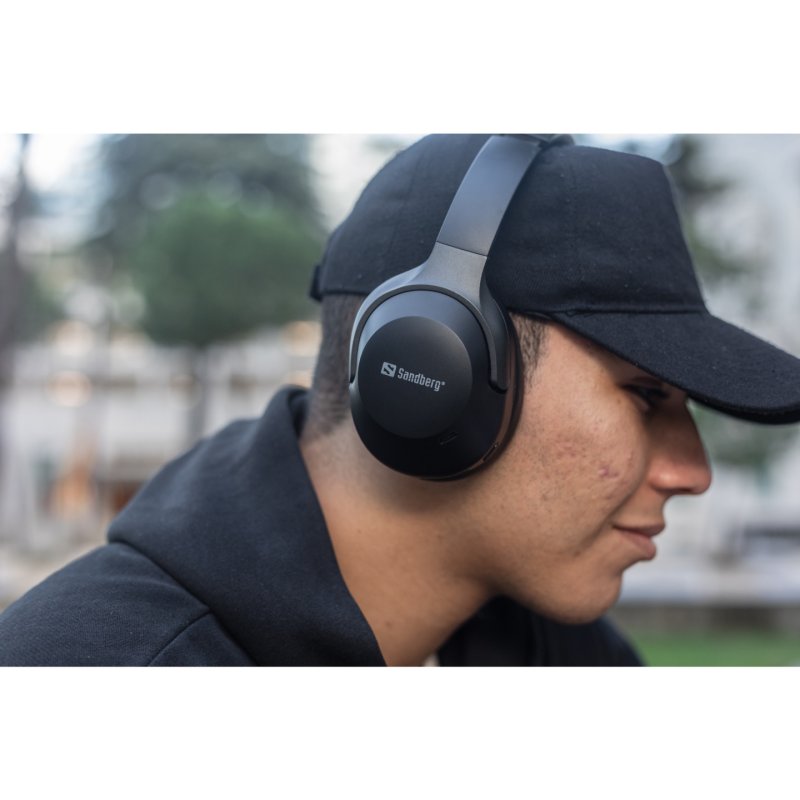 Sandberg 126-53 casque Sans fil Arceau Appels/Musique Bluetooth Noir