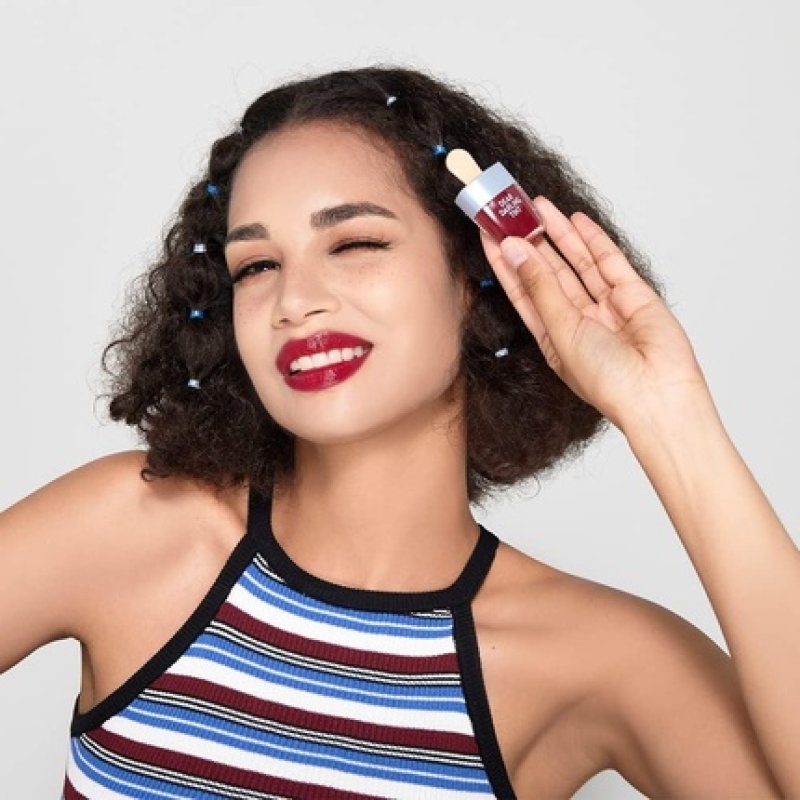 Etude House Dear Darling Water Gel Tint Ice Cream RD306 Shark Red 21AD Vivid High-Color Lip Tint with Minerals from