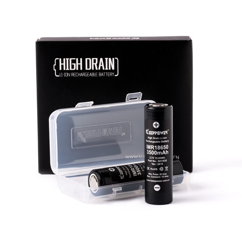 ALLNET IMR18650 - Rechargeable battery - 3.7 V - 2 piece(s) - 3500 mAh - Black - Silver - CE - RoHS