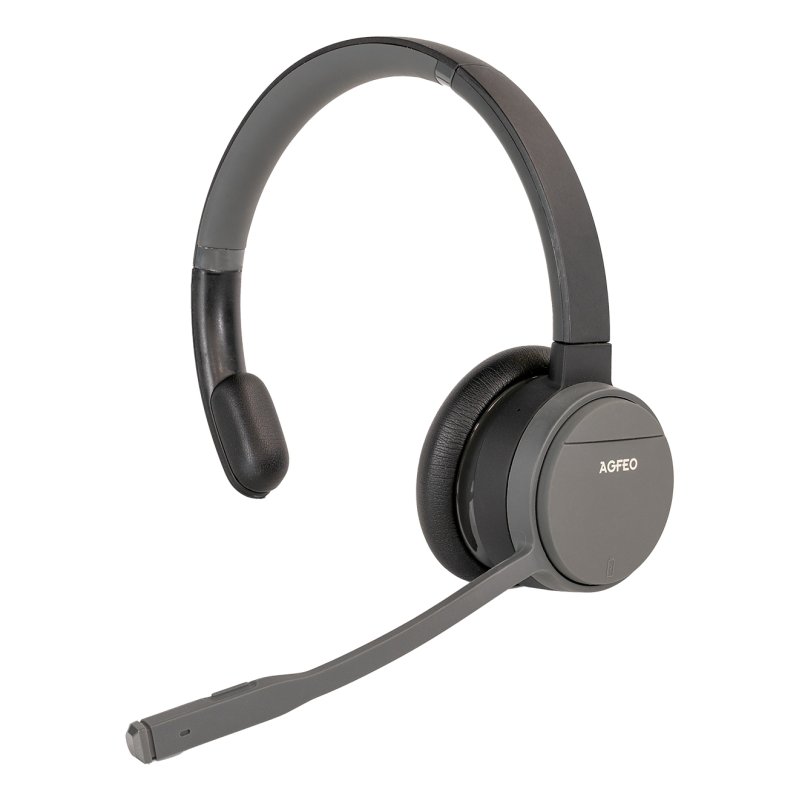 AGFEO Infinity Mono Casque Sans fil Arceau Bureau/Centre d'appels Bluetooth Noir