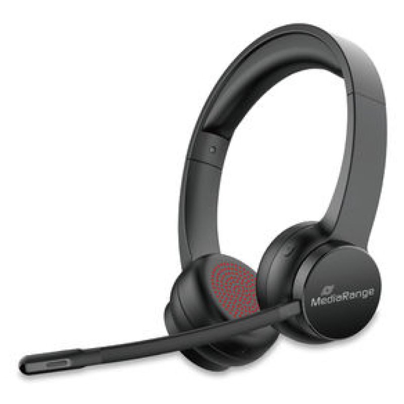 MediaRange MROS307 casque Sans fil Arceau Appels/Musique USB Type-C Bluetooth Noir