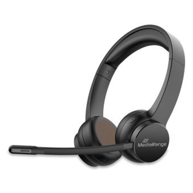 MediaRange MROS307 casque Sans fil Arceau Appels/Musique USB Type-C Bluetooth Noir
