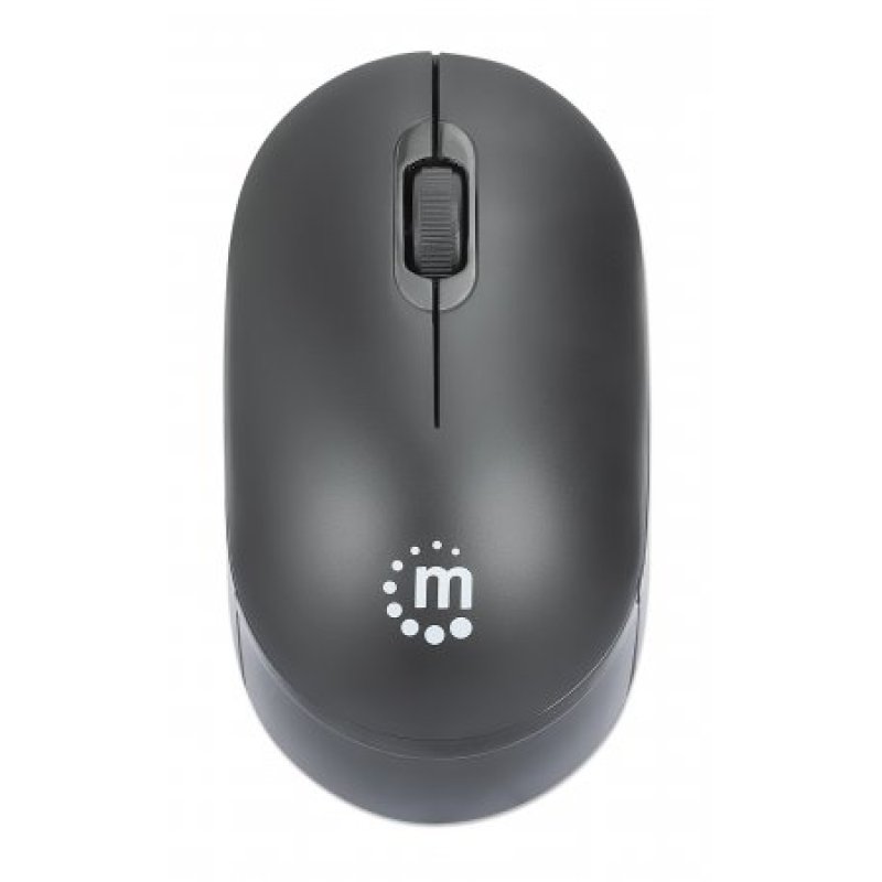 Manhattan Performance III Wireless Mouse, Black, 1000dpi, 2.4Ghz (up to 10m), USB, Optical, Ambidextrous, Three Button