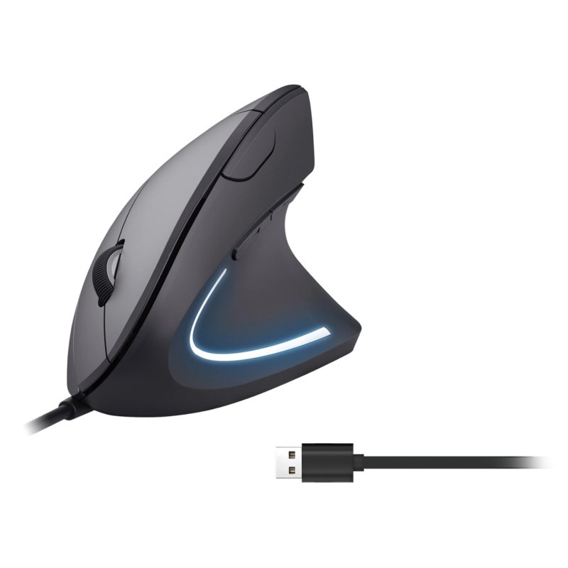 Equip Ergonomische Maus USB-A Stecker 1.80m Rechts schwarz