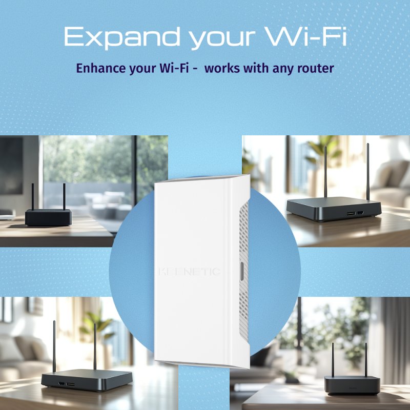 Keenetic Buddy 6 SE (KN-4410) Network repeater White Grey 1000 Mbit/s