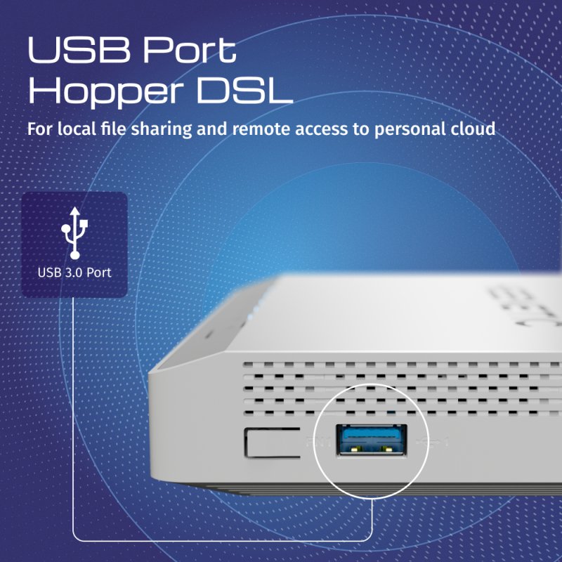 Keenetic Hopper DSL Modem-routeur VDSL2/ADSL2 Supervectoring Wi-Fi 6 maillé AX1800 avec commutateur intelligent