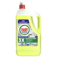 Fairy Dishwashing Liquid 5 Liters Professional Quick Grease Removal Lemon