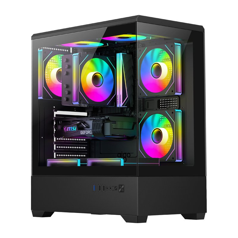 DarkFlash C365 computer case (black) 5 fans