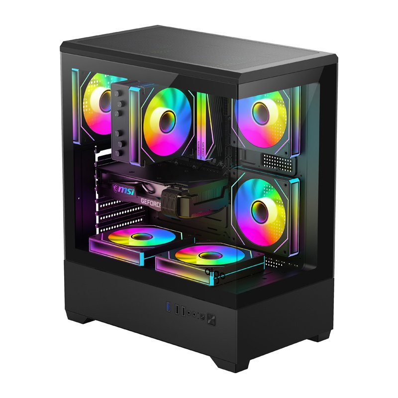 DarkFlash C365 computer case (black) 5 fans