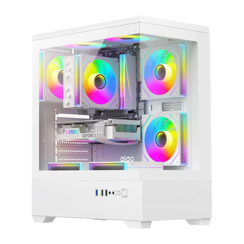 DarkFlash C365 computer case (white) 5 fans