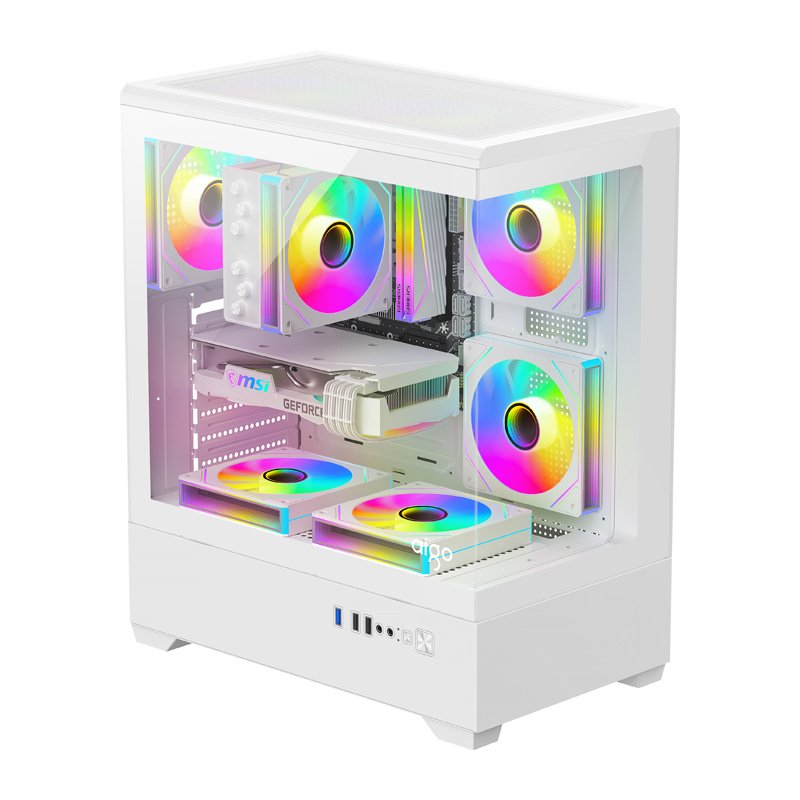 DarkFlash C365 computer case (white) 5 fans