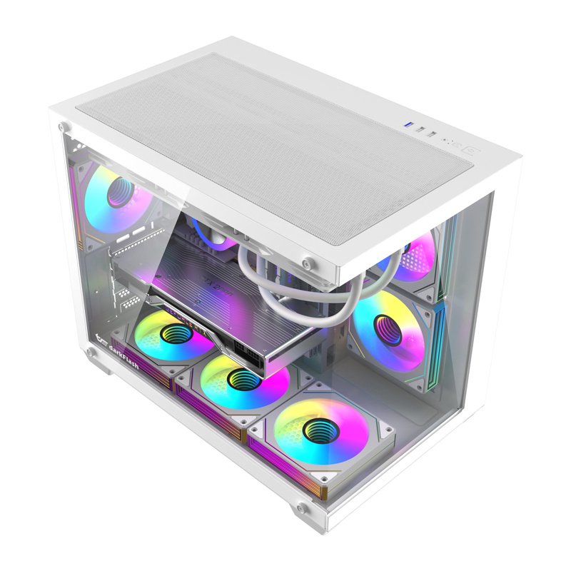 DarkFlash B275 PRO computer case (white) 6 fans