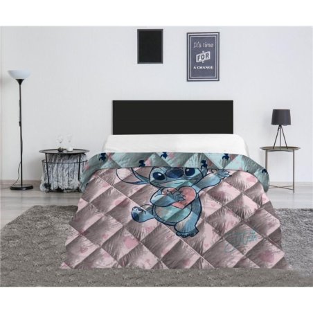LILO & STITCH - Stitch "Coeur" - Couverture en Quilt 140x200cm