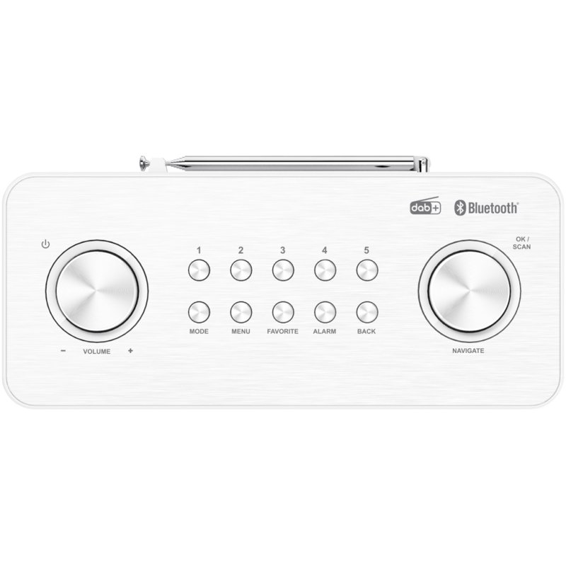 Kenwood CR-ST80DAB-W Radio portable Personnel Numérique Blanc