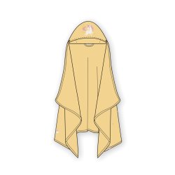 Filibabba - Embroidered hooded towel - Unicorn Shores - Yellow - One size (1-5 years)