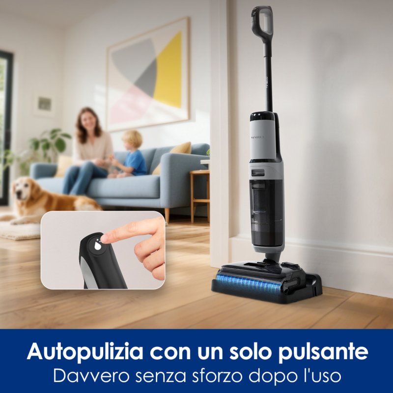 Tineco FloorOne i5 Stretch PLUS Aspirateur traineau Batterie Sec&humide Sans sac Gris 2,5 Ah