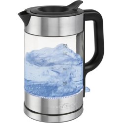 ProfiCook PC-WKS 1322 G electric kettle 1.7 L 2200 W Silver, Black, Transparent