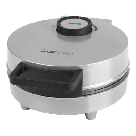 Clatronic HA 3833 1 gauffre(s) 1200 W Noir, Argent