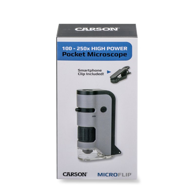 Carson MicroFlip 100x - 250x LED Pocket Mikroskop