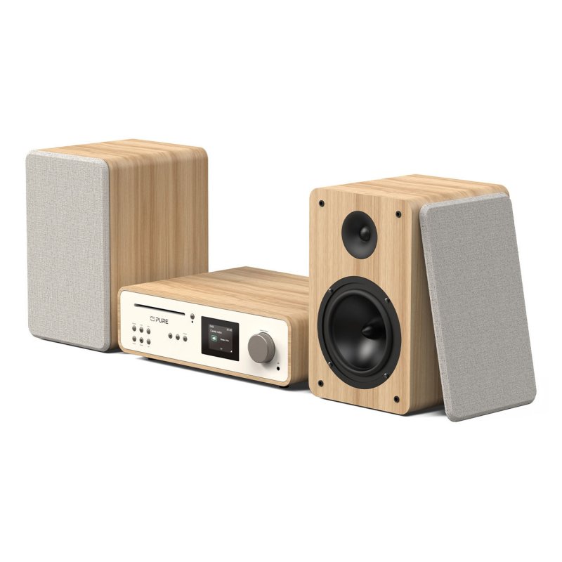 Pure Classic Stereo Cotton White/Oak EU/UK