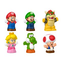 Fisher-Price Little People Fisher-Price-Coffret de 6 Figurines Mario