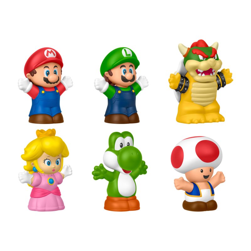 Fisher-Price Little People My Mario Figure 6-Pack Toy Set for Toddlers & Kids