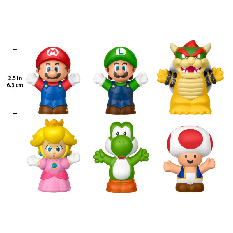 Fisher-Price Little People Fisher-Price-Coffret de 6 Figurines Mario