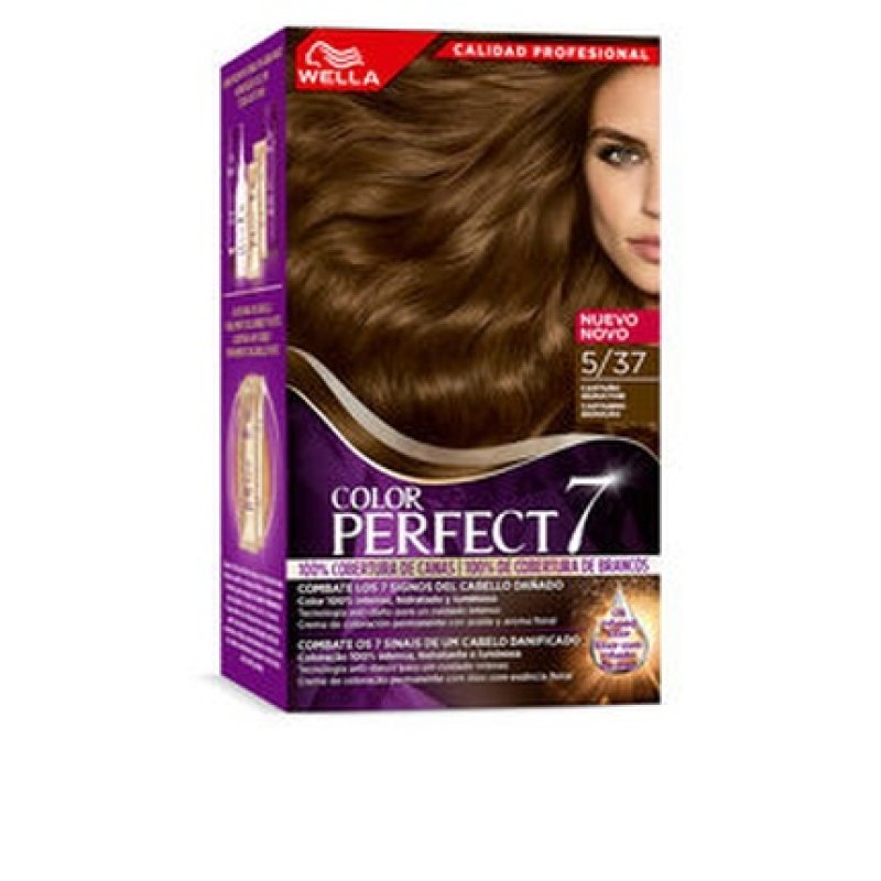 Wella Color Perfect 7 100% Gray Coverage 5/37 Seductive Chestnut Hair Color