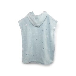 Filibabba - Embroidered Poncho - Blue - One size (1-5 years)