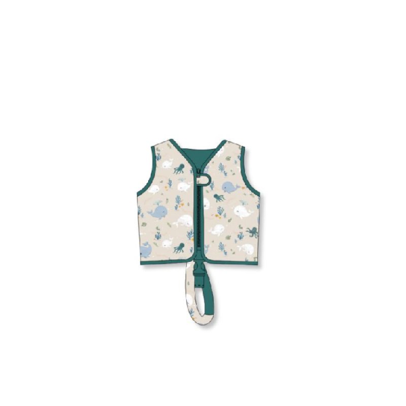 Filibabba FI-03931 flotteur de nage pour bébé mousse, Néoprène, Polyester Vert, Gris Gilet de sauvetage